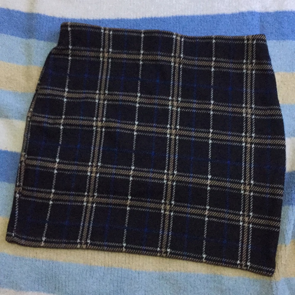 Zara Trafaluc plaid Stretch Mini Sz S - Picture 4 of 7